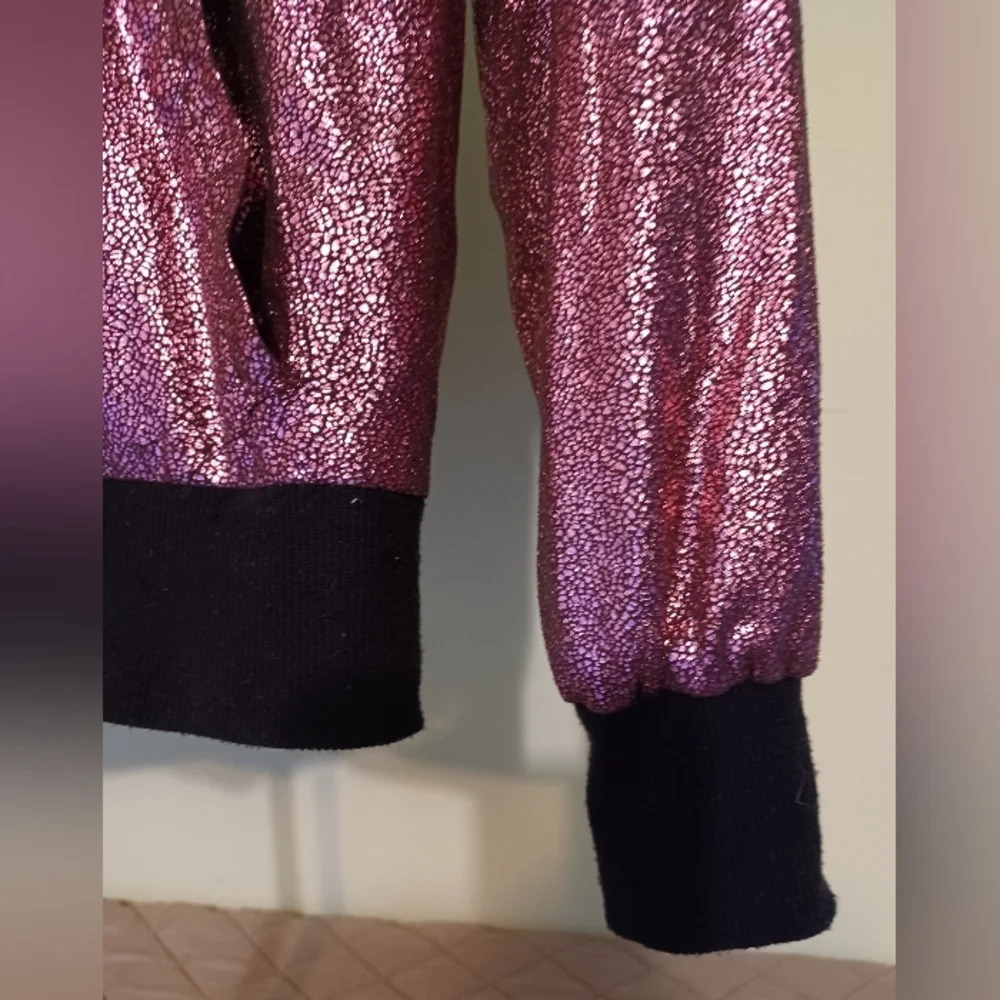 D-Signed Disney Sparkly Pink Bomber Jacket - Picture 6 of 9